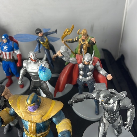 Disney Marvel mixed characters Spider-Man Iron Man Figure toy Cake Topper lot - Picture 6 of 7